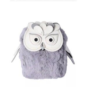 Kate Spade Hoot 3D Owl Coin Purse Grey Multi Novelty